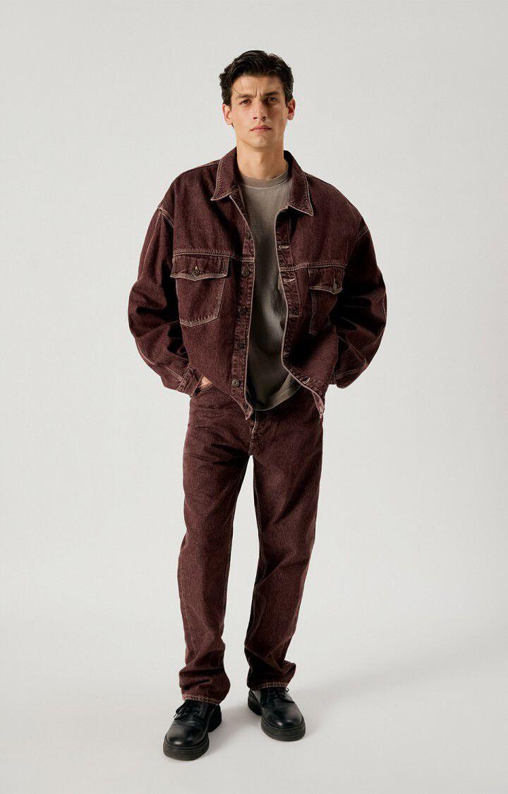 American Vintage Oshow Ballon Stone Raisin Jeans Herren dunkelrot